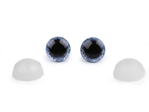 Oko bezpečnostní třpytivé sv.modré 12 mm