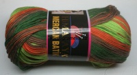 Mercan Batik 59519 (zeleno-oranžovo-hnědý melír)