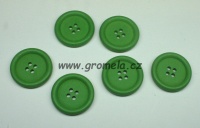 Knoflík dřevěný zelený 4 cm