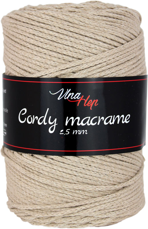 Cordy 2,5 mm macrame 8214 (cappuccino)