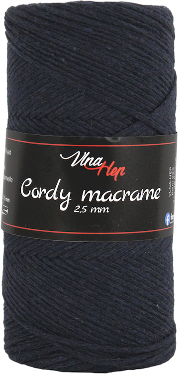 Cordy 2,5 mm macrame 8121 (temně modrá)