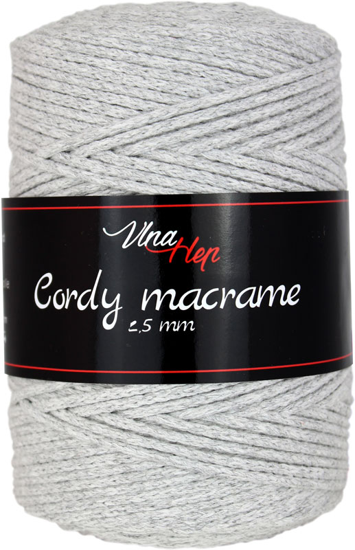 Cordy 2,5 mm macrame 8231 (sv.šedá)