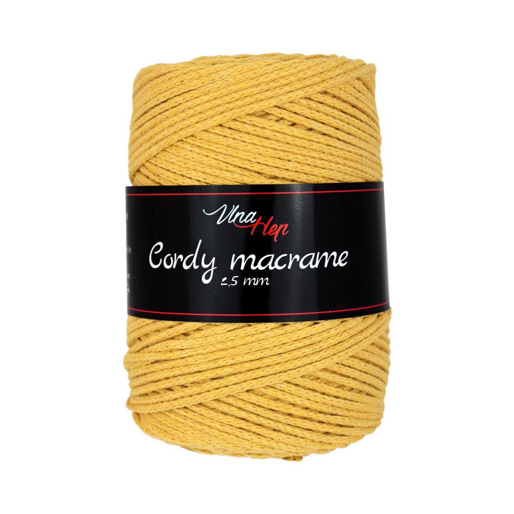 Cordy 2,5 mm macrame 8190 (hořčicová)