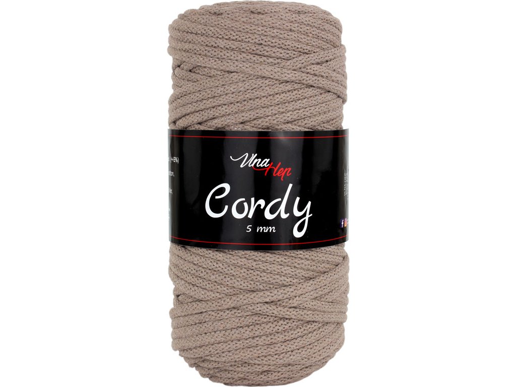 Cordy 5 mm 8224 (hnědošedá)