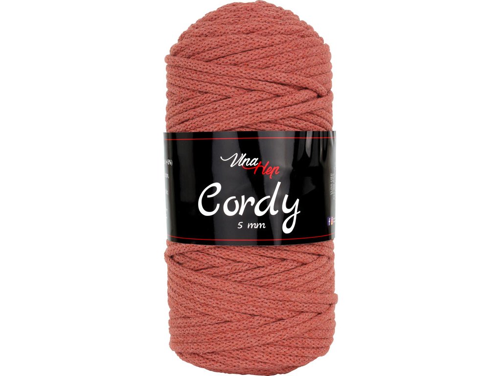 Cordy 5 mm 8207 (starorůžová)