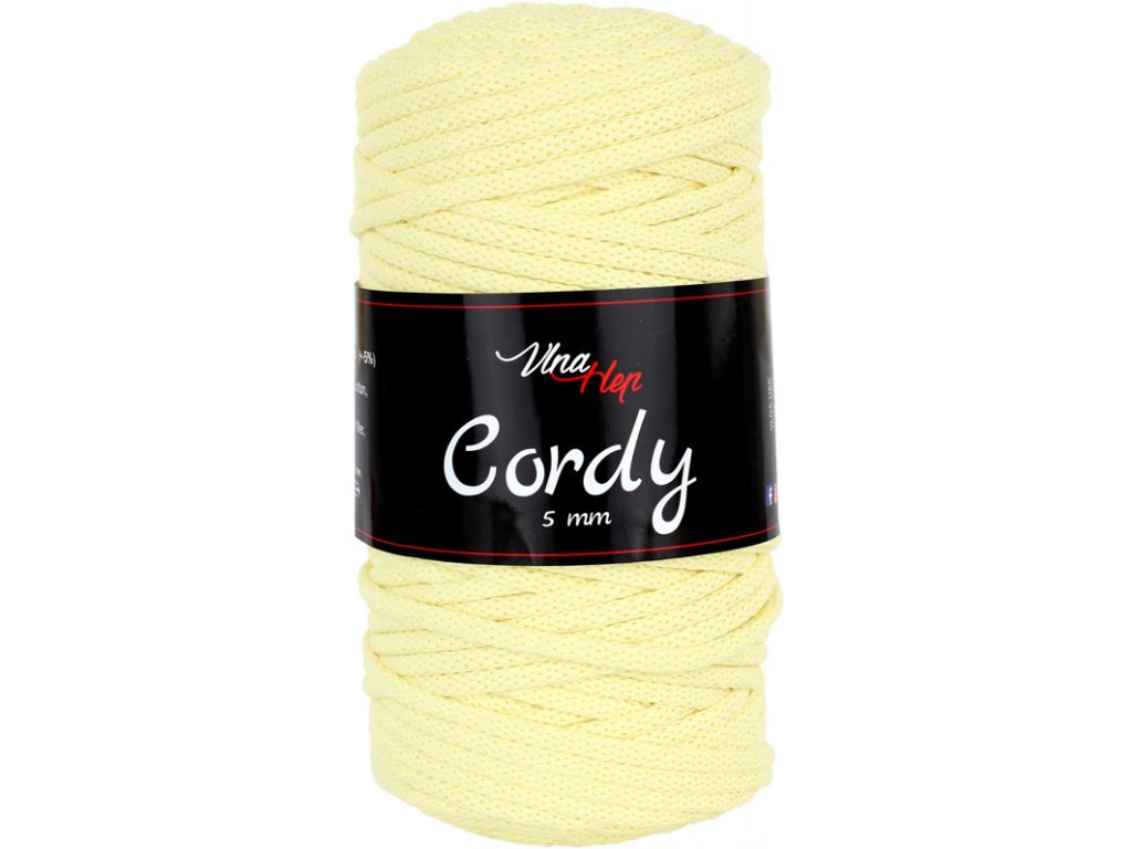 Cordy 5 mm 8176 (sv.žlutá)