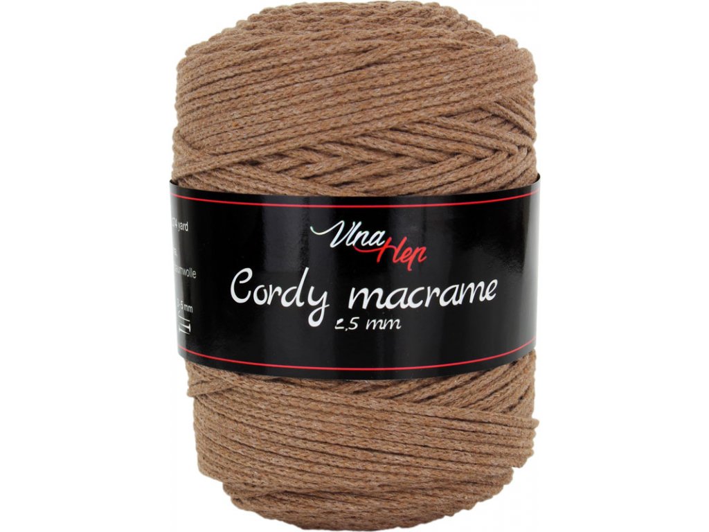Cordy 2,5 mm macrame 8218 (hnědá)