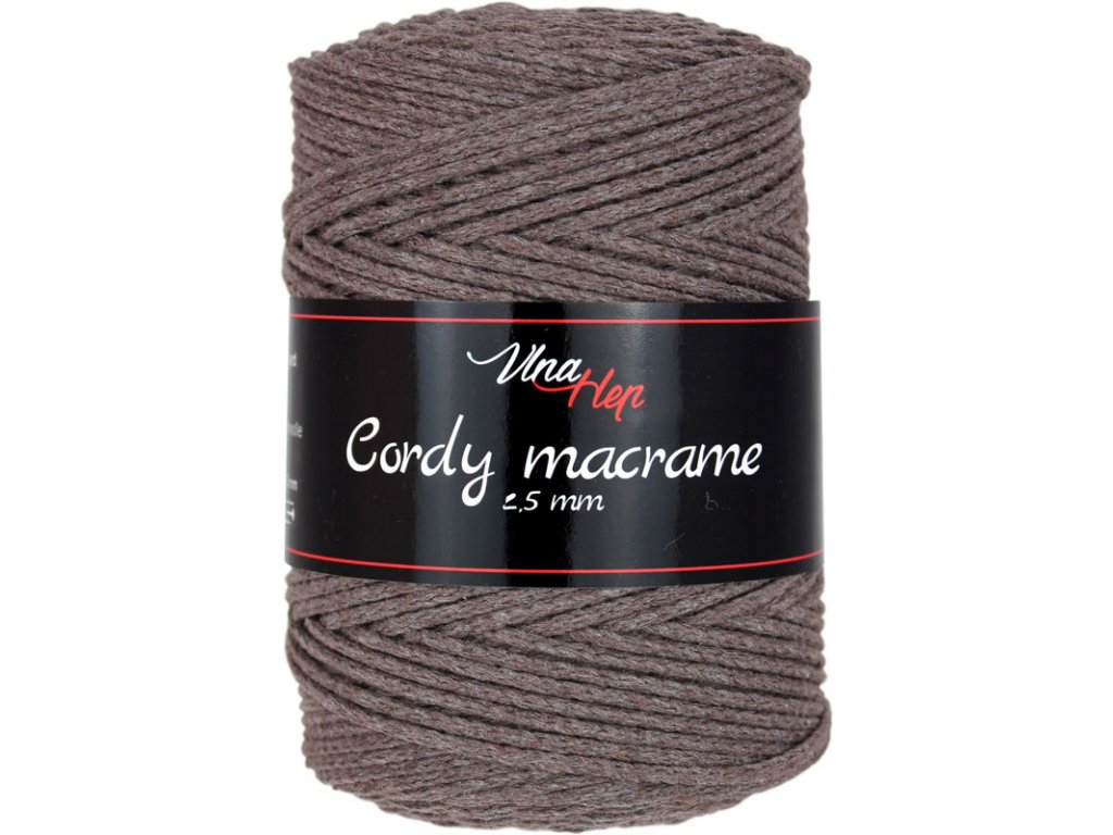 Cordy 2,5 mm macrame 8224 (hnědá)