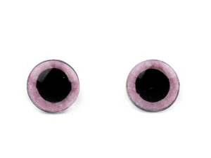 Oko bezpečnostní třpytivé sv.růžové 12 mm