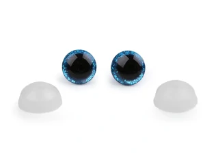 Oko bezpečnostní třpytivé moodré 12 mm