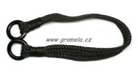 Ucho proplétané 54 cm s kroužky - hnědé